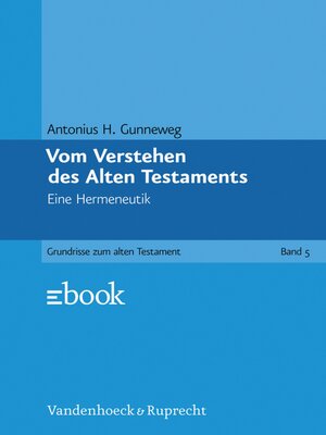 cover image of Vom Verstehen des Alten Testaments